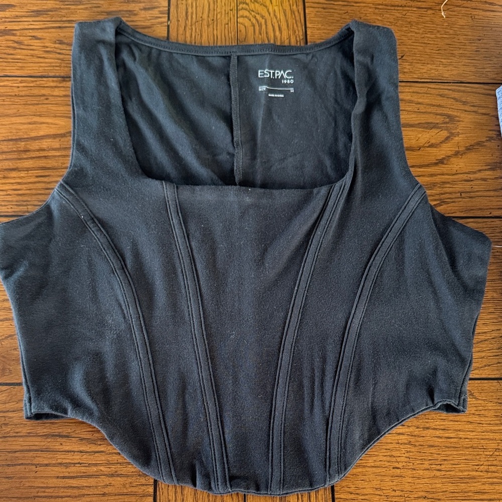 Women's Black Corset Top